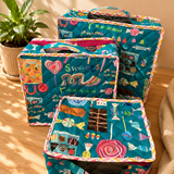 Set of 3 Quilted Suitcase Pouches