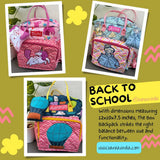 Kids Block Bag Pack | Structured School Bag | Personalised