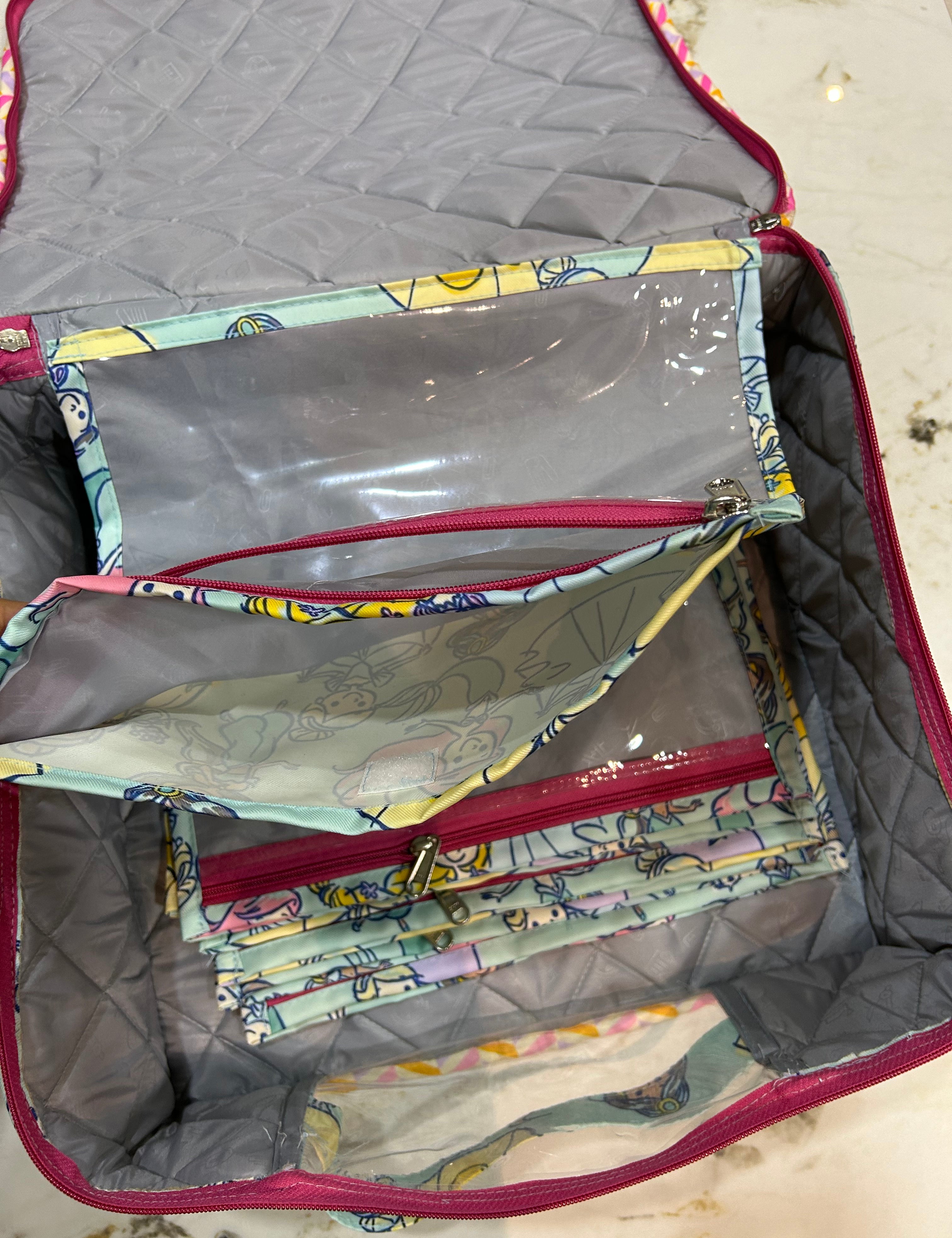 Suitcase with Attached Compartments