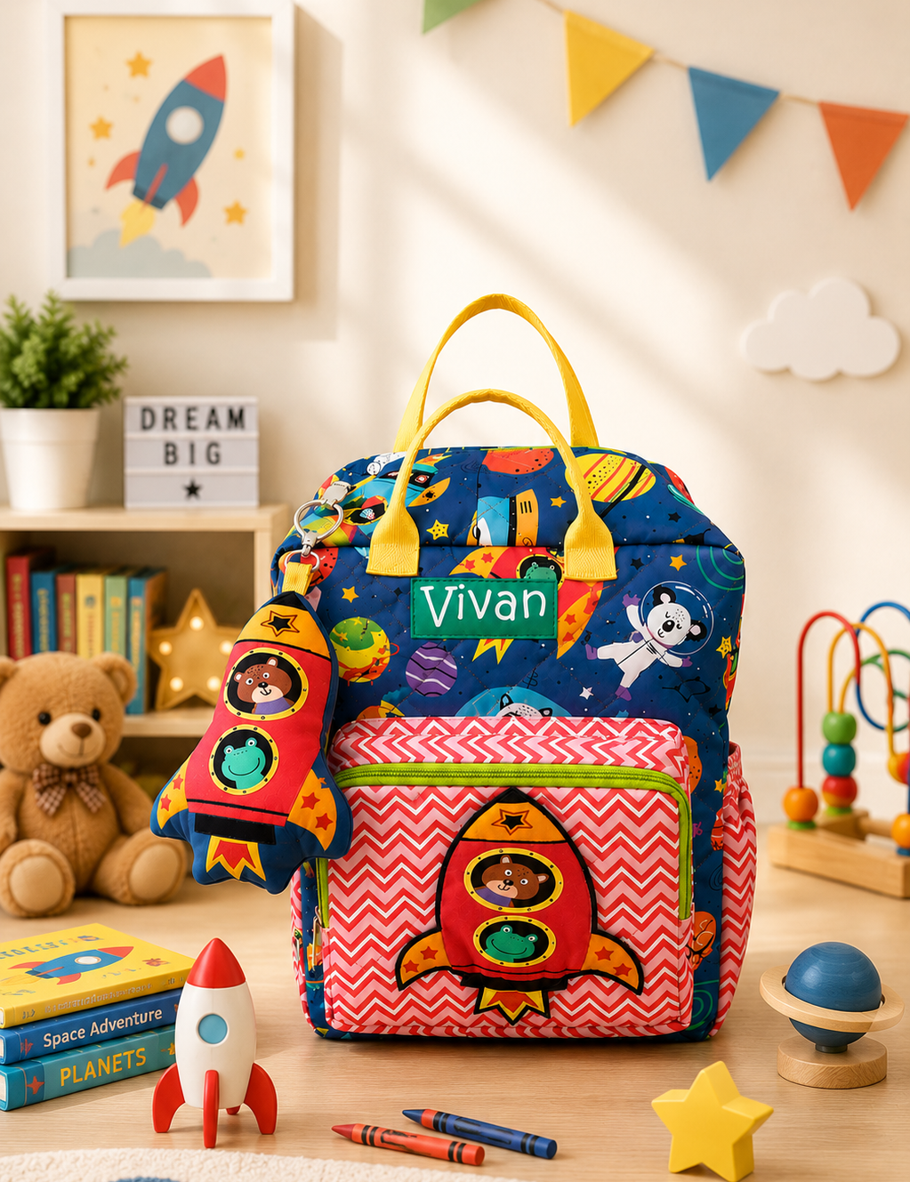 Kids Block Bag Pack | Structured School Bag | Personalised