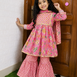 Peach Sharara for girls