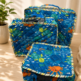 Set of 3 Quilted Suitcase Pouches