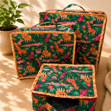 Set of 3 Quilted Suitcase Pouches