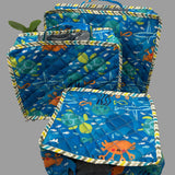 Set of 3 Quilted Suitcase Pouches