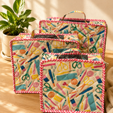 Set of 3 Quilted Suitcase Pouches
