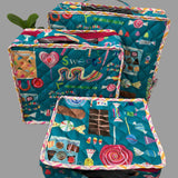 Set of 3 Quilted Suitcase Pouches