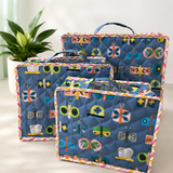 Quilted Suitcase Pouches | 3 Sizes