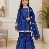 Indigo Sharara Set cotton