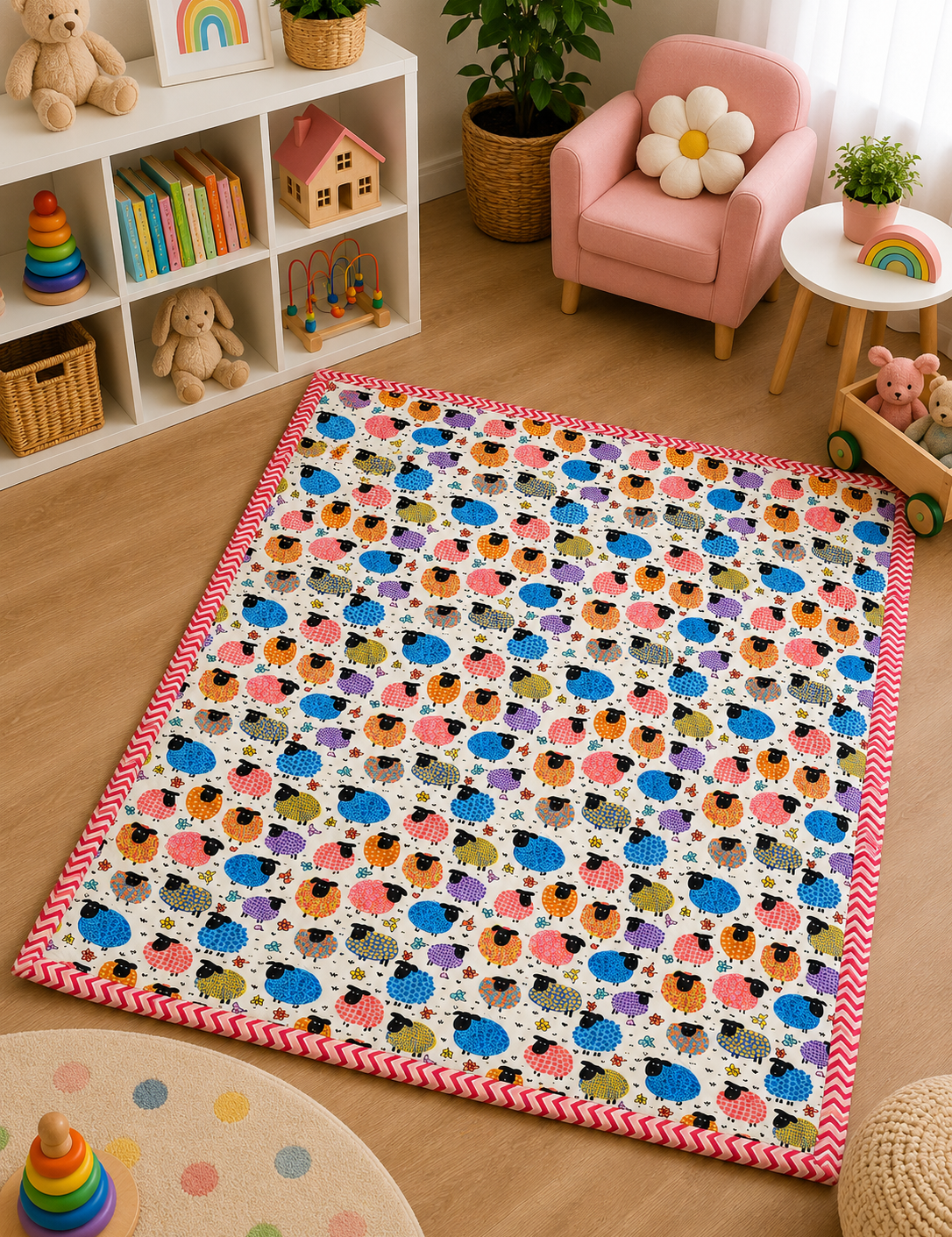 Butterflies and Sheep Playmat
