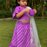 Purple Bandhani Lehenga
