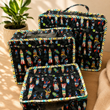 Set of 3 Quilted Suitcase Pouches