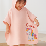 Unicorn Waffle Cloth Bath Poncho