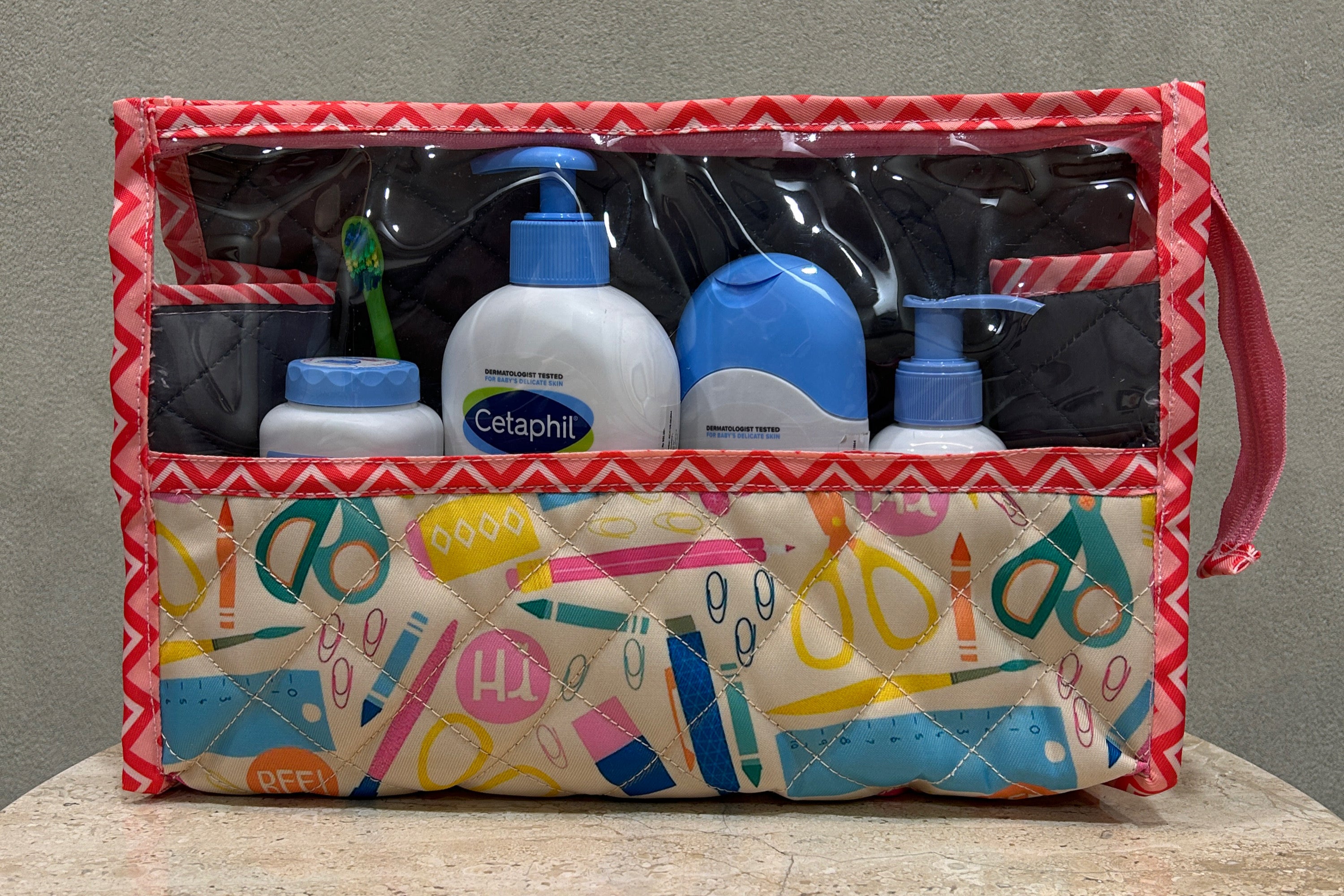 Sketch and Scribble Clear Toiletries Kit