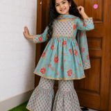 Sky Blue Sharara for girls