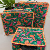 Set of 3 Quilted Suitcase Pouches