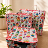 Set of 3 Quilted Suitcase Pouches