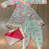 Green Dhoti Set