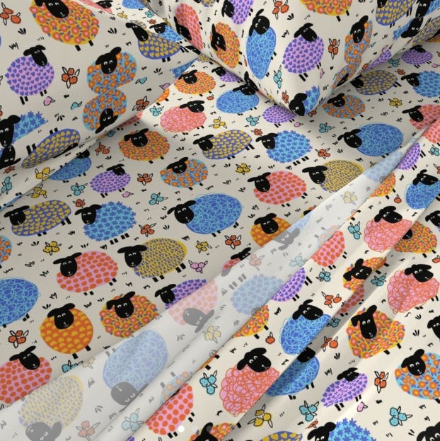 Painted Woollies Bedsheet + 2 Pillow Covers