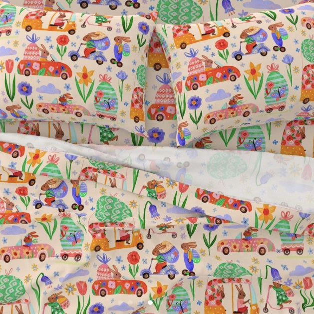 Zoom Bunny Bedsheet + 2 Pillow Covers