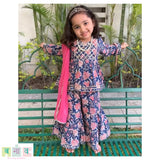 Navy Blue Sharara Set