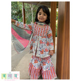 White Pink Sharara set with dupatta