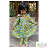 Green Kurta with straight pants and dupatta