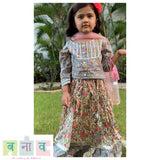 Grey Floral Lehenga